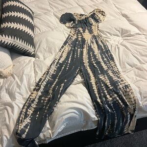 Tie-Dye Off-Shoulder Jumpsuit